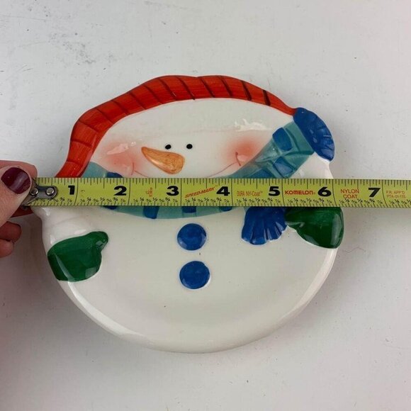 Vintage Snowman Small Decorative Plate Pacific Island - Picture 6 of 6